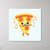 Slice Playing a Harmonica Niedlich Leinwanddruck (Vorderseite)