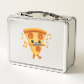 Slice Playing a Harmonica Niedlich Metall Brotdose (Rückseite)