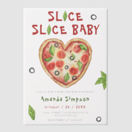 Slice, Slice Baby - Aquarell Babydusche Pergament Einladungen