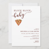 Slice Slice Baby Couples Pizza Baby Dusche Einladu Einladung (Vorderseite)