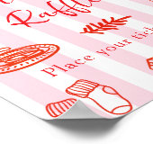 Slice Slice Baby Diaper Raffle Baby Shower Poster (Ecke)