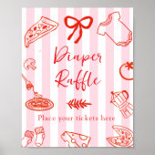 Slice Slice Baby Diaper Raffle Baby Shower Poster (Vorne)