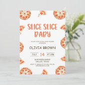 Slice Slice Baby Dusche Einladung Pizza Dusche (Stehend Vorderseite)