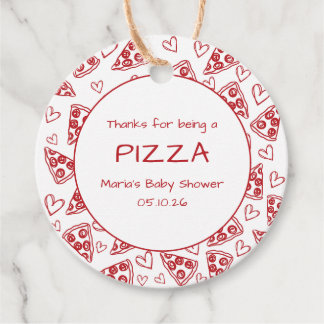 Slice Slice Baby Dusche Italienische Pizza Vielen Geschenkanhänger