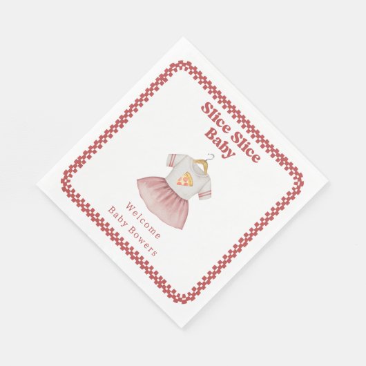 Slice Slice Baby Dusche Pizza Kleid Serviette (Ecke)