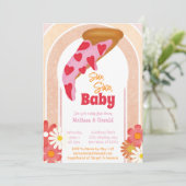Slice Slice Baby Dusche Pizza Party Einladung (Stehend Vorderseite)
