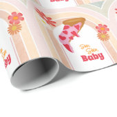 Slice Slice Baby Dusche Pizza Party Geschenkpapier (Rolleneckpunkt)