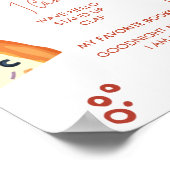 Slice Slice Baby First Birthday Milestone Poster (Ecke)