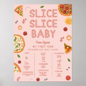 Slice Slice Baby First Birthday Mlestone Poster (Vorne)