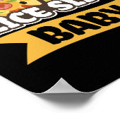 Slice Slice Baby Funny Pizza Pub Poster (Ecke)