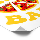 Slice Slice Baby, Funny Pizza Pub Poster (Ecke)
