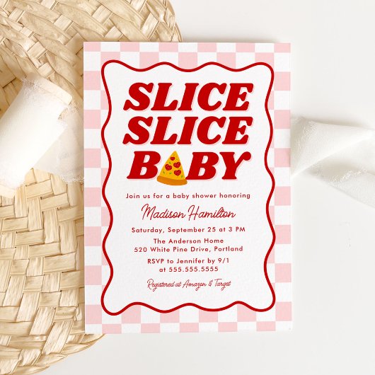 Slice Slice Baby Italian Pizza Baby Shower Einladung