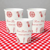 Slice Slice Baby Italienische Pizza Baby Dusche Pappbecher