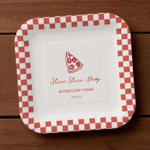 Slice Slice Baby Italienische Pizza Baby Dusche Pappteller