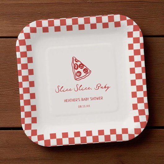 Slice Slice Baby Italienische Pizza Baby Dusche Pappteller