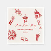 Slice Slice Baby Italienische Pizza Baby Dusche Serviette (Vorderseite)