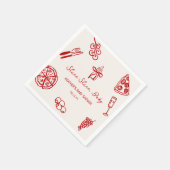 Slice Slice Baby Italienische Pizza Baby Dusche Serviette (Ecke)