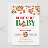 Slice Slice Baby Italienische Pizza Babydusche Einladung (Vorderseite)