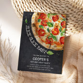 Slice Slice Baby Moderne Pizza 1. Geburtstag Einladung