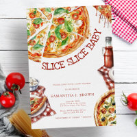 Slice Slice Baby Moderne Pizza Baby Dusche Invitat