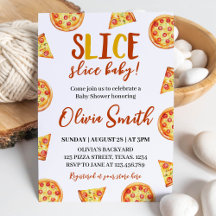 Slice Slice Baby Moderne Pizza Dusche Einladung