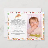 Slice Slice Baby Modernes Kindergeburtstag Pizza P Dankeskarte (Rückseite)