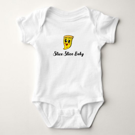 Slice Slice Baby - Niedlich Pizza Kawaii Strampler (Vorderseite)