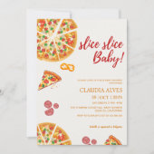 Slice Slice Baby picnic Pizza baby shower Einladung (Vorderseite)