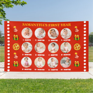 Slice Slice Baby Pizza 1. Geburtstag Meilenstein Banner