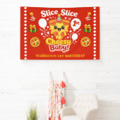 Slice Slice Baby Pizza 1st Birthday Horizontal Banner (InSitu)