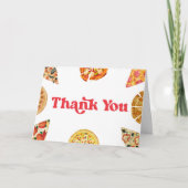 Slice Slice Baby Pizza Baby Dusche Dankeskarte (Vorderseite)