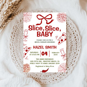 Slice, Slice, Baby! Pizza Baby Dusche Einladung