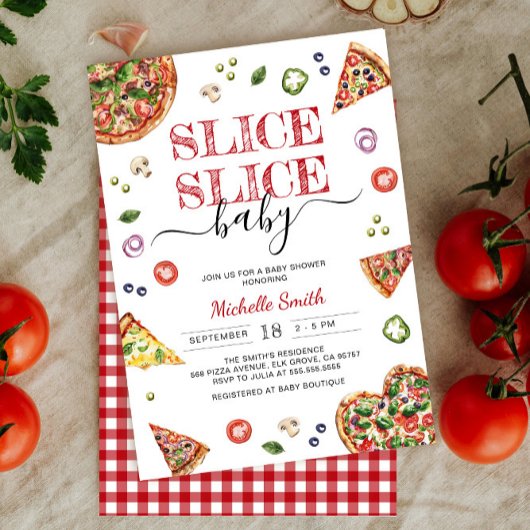 Slice Slice Baby | Pizza Baby Dusche Einladung
