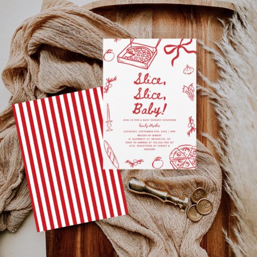 Slice Slice Baby Pizza Baby Dusche Einladung