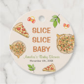 Slice Slice Baby Pizza Baby Dusche Geschenkanhänger (Vorderseite)