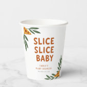Slice Slice Baby Pizza Baby Dusche Pappbecher (Rückseite)