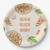 Slice Slice Baby Pizza Baby Dusche Pappteller (Vorderseite)