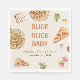 Slice Slice Baby Pizza Baby Dusche Serviette