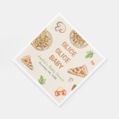 Slice Slice Baby Pizza Baby Dusche Serviette (Ecke)