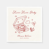 Slice Slice Baby Pizza Baby Dusche Serviette (Vorderseite)