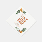 Slice Slice Baby Pizza Baby Dusche Serviette (Ecke)