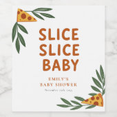 Slice Slice Baby Pizza Baby Dusche Weinetikett (Einzelnes Label)