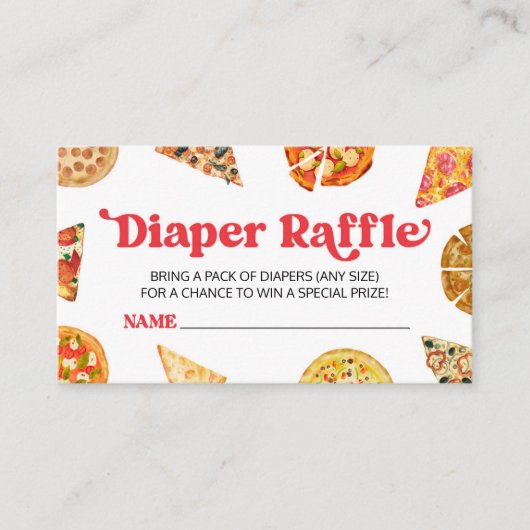 Slice Slice Baby! Pizza Baby Duwer Windelwanne Begleitkarte (Vorderseite)
