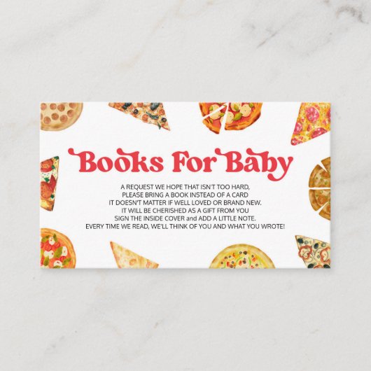 Slice Slice Baby! Pizza Baby Showbücher für Baby Begleitkarte (Vorderseite)