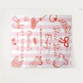 Slice Slice Baby Pizza Baby Shower Backdrop Wandteppich (Vorderseite (Horizontal))