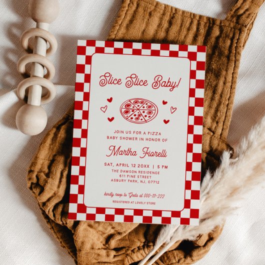 Slice Slice Baby Pizza Baby Shower Einladung