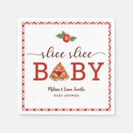 Slice Slice Baby Pizza Baby Shower Napkins - Fun F Serviette