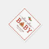 Slice Slice Baby Pizza Baby Shower Napkins - Fun F Serviette (Ecke)