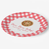 Slice, Slice, Baby! Pizza Baby Shower Pappteller (Schrägansicht)
