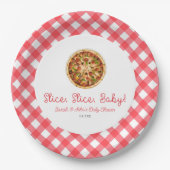 Slice, Slice, Baby! Pizza Baby Shower Pappteller (Vorderseite)